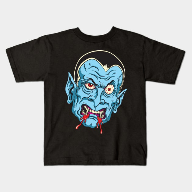 Dracula's Head Kids T-Shirt by Starquake